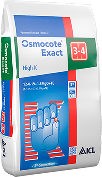 Удобрение Osmocote High K (Осмокот Хай К) NPK 12-7-19+TE (3-4м) (ICL), 25 кг 2164 фото