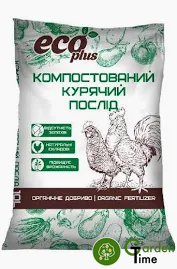 Добриво органічне Eco Plus "Компостований курячий послід", 10 л 1825 фото