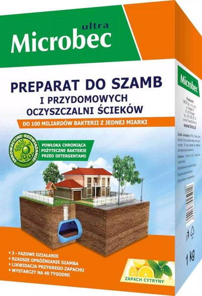 Порошок для септиків, вигрібних ям та дворових туалетів (Microbec), 1 кг