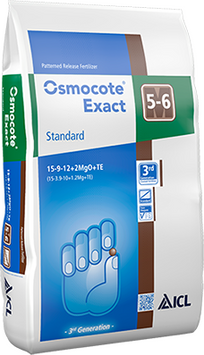 Добриво Osmocote Exact Standard (Осмокот Стандарт) 15-9-12+2MgO+TE (5-6M) (ICL), 25 кг 2196 фото