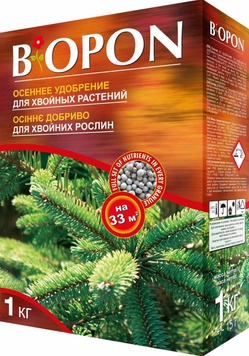 Добриво осіннє для хвойних рослин (BIOPON), 1 кг 408 фото