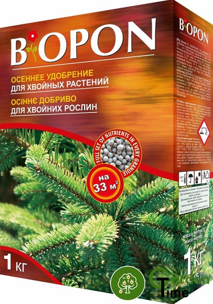 Удобрение осеннее для хвойных растений (BIOPON), 1 кг 408 фото